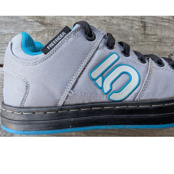 Adidas Five Ten Freerider Mountain Biking Shoes Womens 7 Grey Blue Flat Pedal - Picture 11 of 11